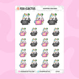 Shopping Unicorn Stickers by Fox and Cactus