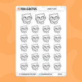 Over It Cat Stickers by Fox and Cactus