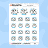 Let It Go Cat Stickers by Fox and Cactus