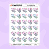 You Wish Jellyfish Stickers by Fox and Cactus