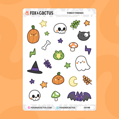 Forest Friends Stickers by Fox and Cactus
