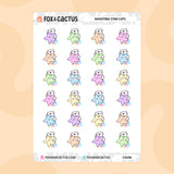 Shooting Star Cat Stickers by Fox and Cactus