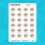 Angry Fish Stickers by Fox and Cactus