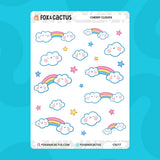 Cheery Clouds Stickers by Fox and Cactus