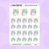 Masks are Magical Unicorn Stickers by Fox and Cactus