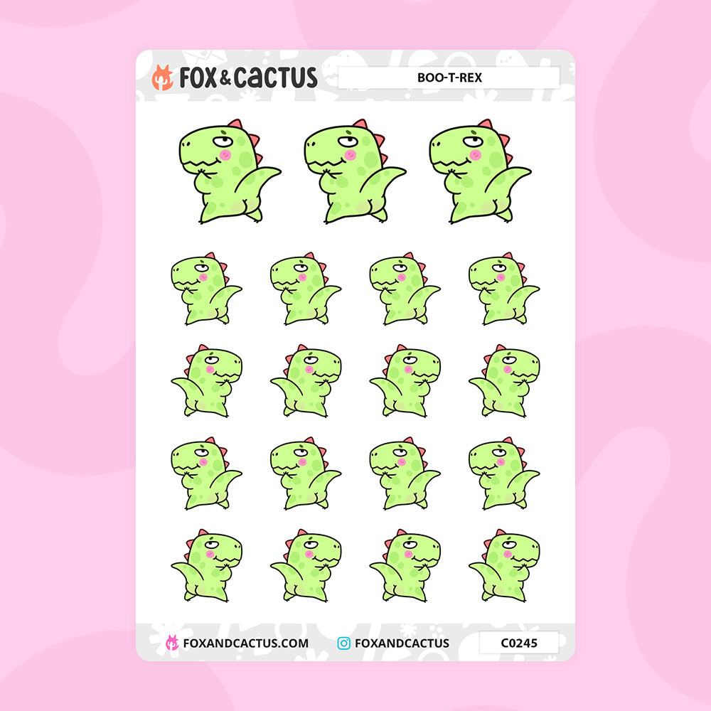 Boo-T-Rex Stickers