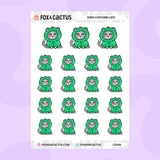 Dino Costume Cat Stickers