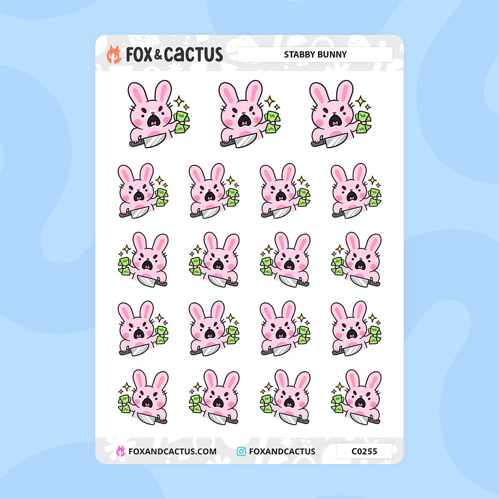 Take My Money Bunny Stickers