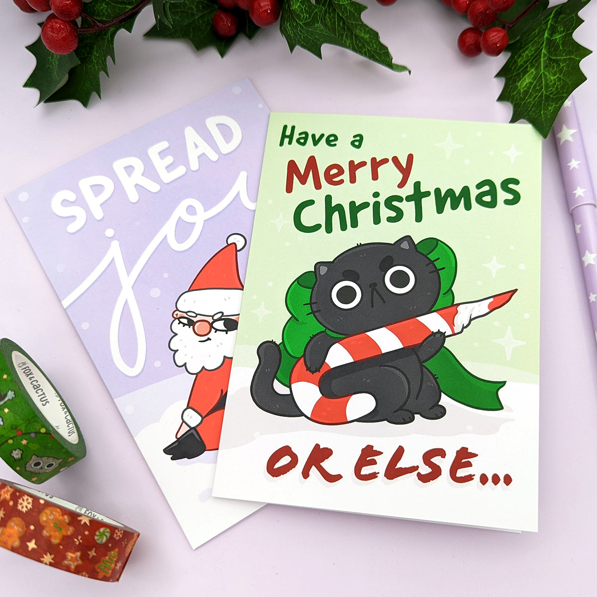 Spread Joy Greeting Card by Fox and Cactus