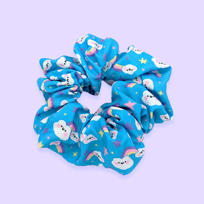 Rainbow Clouds Scrunchie