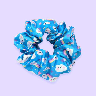 Rainbow Clouds Scrunchie