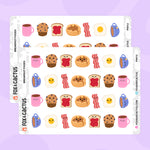 Breakfast Food Stickers by Fox and Cactus