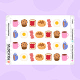 Breakfast Food Stickers by Fox and Cactus