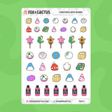 Christmas Bath Bomb Stickers by Fox and Cactus