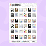 Coil Bound Planner Stickers by Fox and Cactus