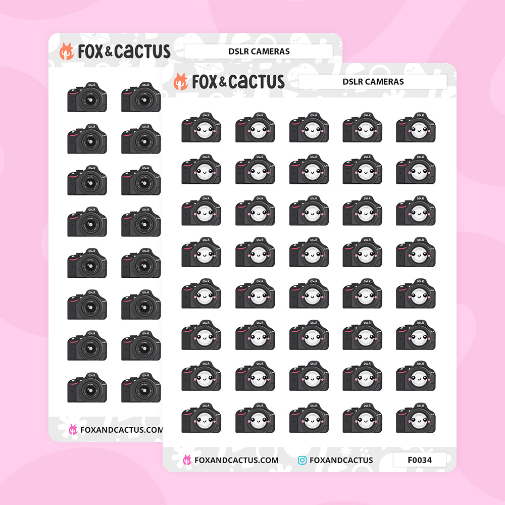 DSLR Camera Stickers by Fox and Cactus