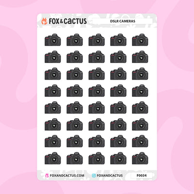 DSLR Camera Stickers by Fox and Cactus