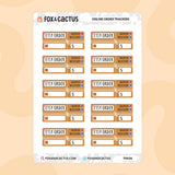 Online Order Tracker Stickers by Fox and Cactus