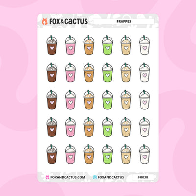 Frappe Stickers by Fox and Cactus