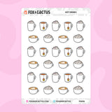 Hot Drink Stickers by Fox and Cactus