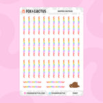 Napped Instead Icon Stickers by Fox and Cactus