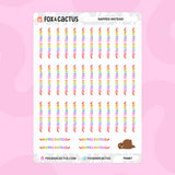 Napped Instead Icon Stickers by Fox and Cactus