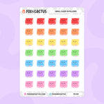Sleep In Pillow Stickers by Fox and Cactus
