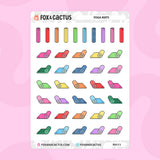 Small Yoga Mat Stickers by Fox and Cactus