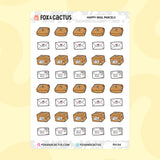 Happy Mail Parcel/Package Stickers by Fox and Cactus