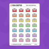 Happy Mail Envelope Stickers by Fox and Cactus