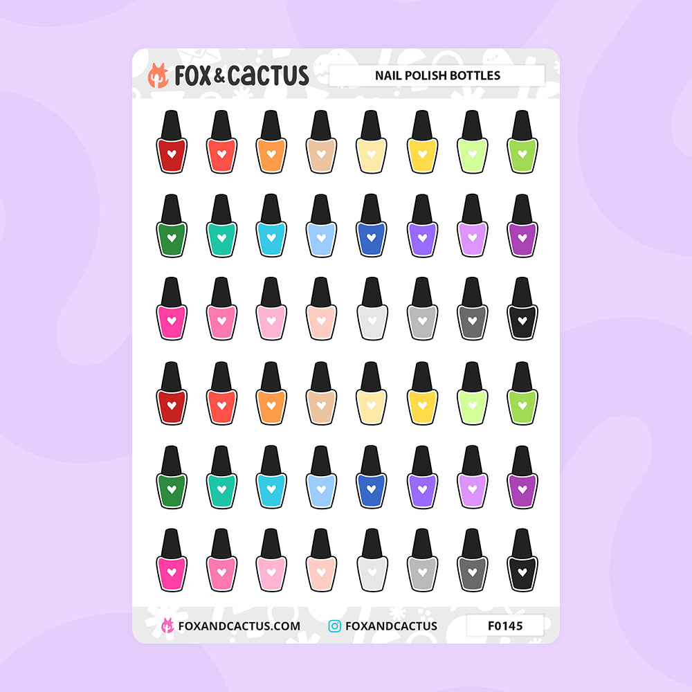 Nail Polish Stickers by Fox and Cactus
