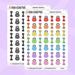 Workout Weights Stickers by Fox and Cactus