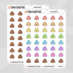 Poop Emoji Stickers by Fox and Cactus