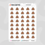 Poop Emoji Stickers by Fox and Cactus