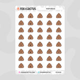 Poop Emoji Stickers by Fox and Cactus