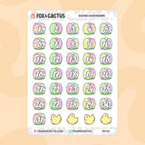 Easter Countdown Stickers by Fox and Cactus