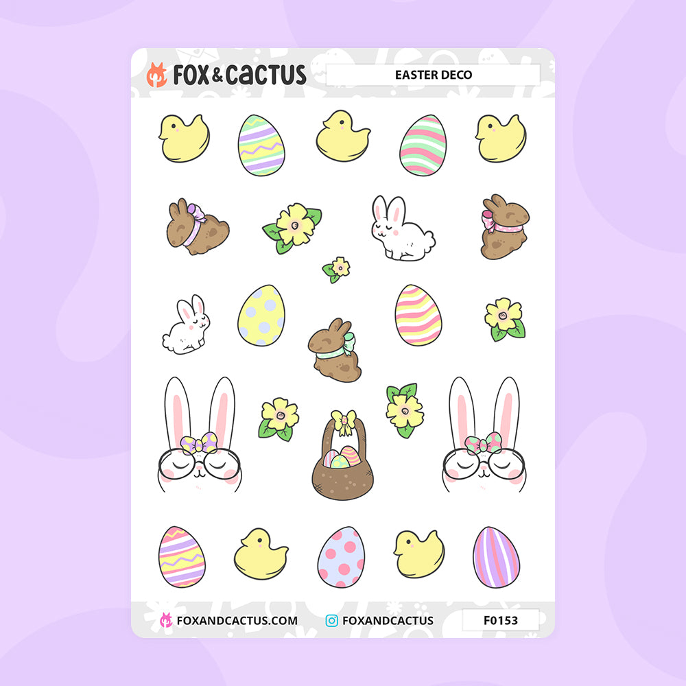Easter Deco Stickers by Fox and Cactus