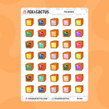 Tea Box Stickers by Fox and Cactus