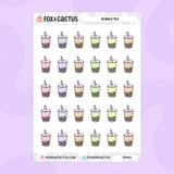 Bubble Tea Stickers by Fox and Cactus