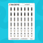 Cute Pencil Stickers by Fox and Cactus