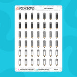 Cute Pencil Stickers by Fox and Cactus