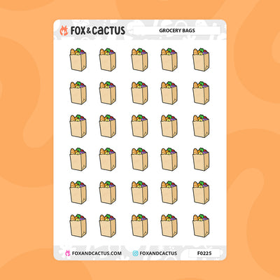 Grocery Bag Stickers by Fox and Cactus