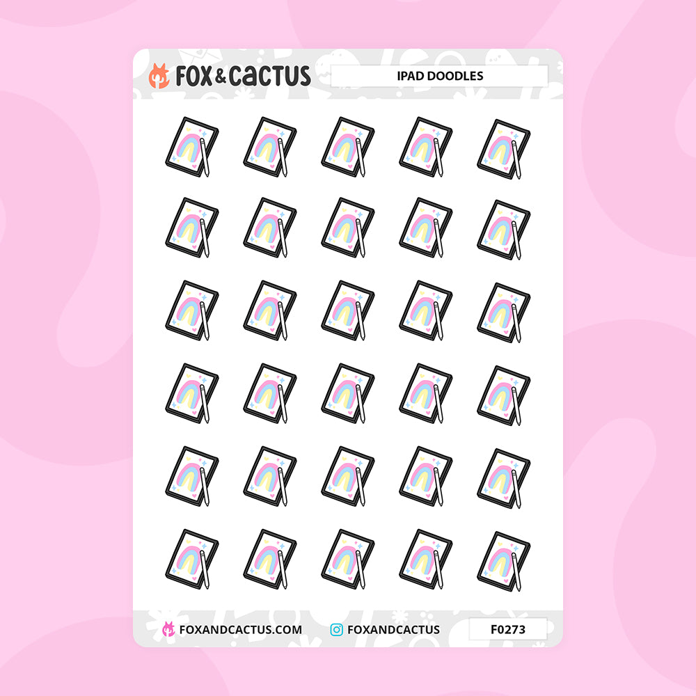 iPad Doodle Stickers by Fox and Cactus