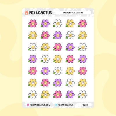 Delightful Daisy Stickers by Fox and Cactus