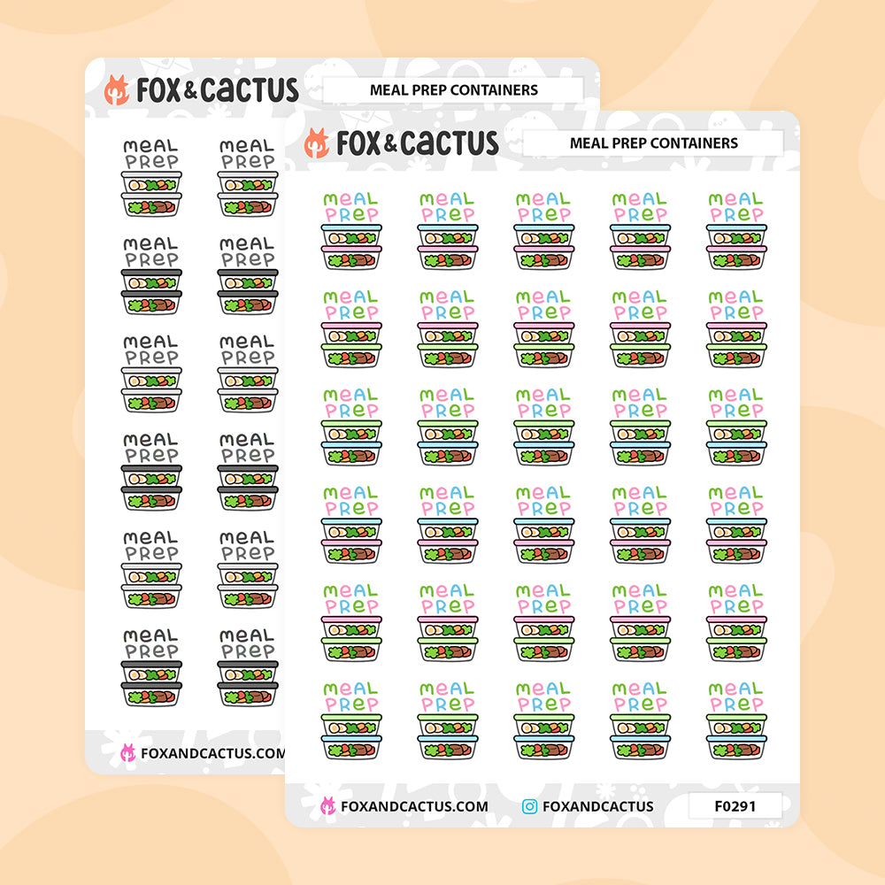 Meal Prep Container Stickers