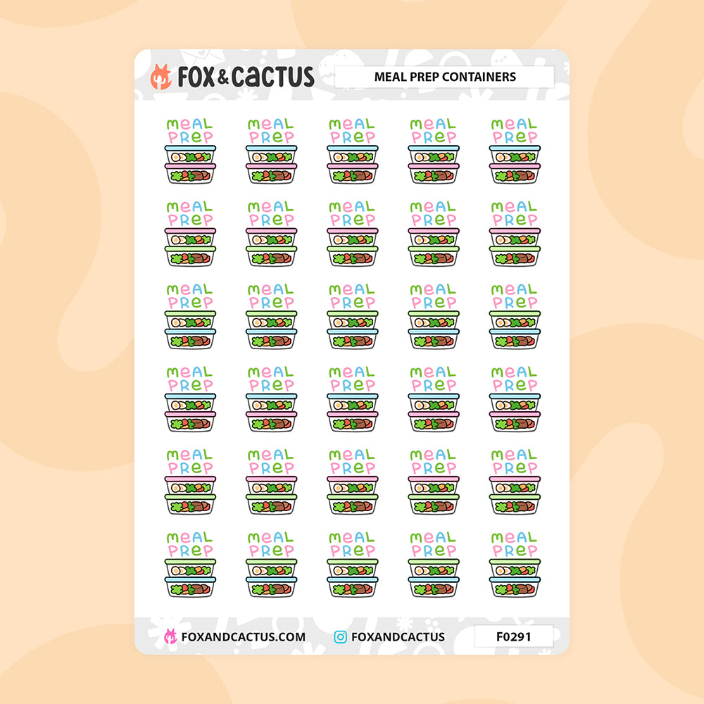 Meal Prep Container Stickers