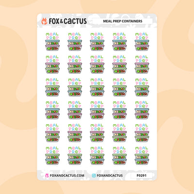 Meal Prep Container Stickers
