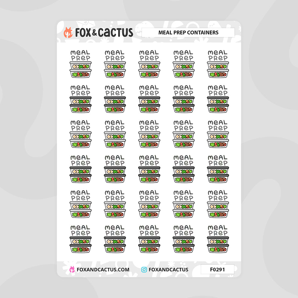 Meal Prep Container Stickers