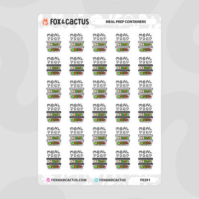 Meal Prep Container Stickers