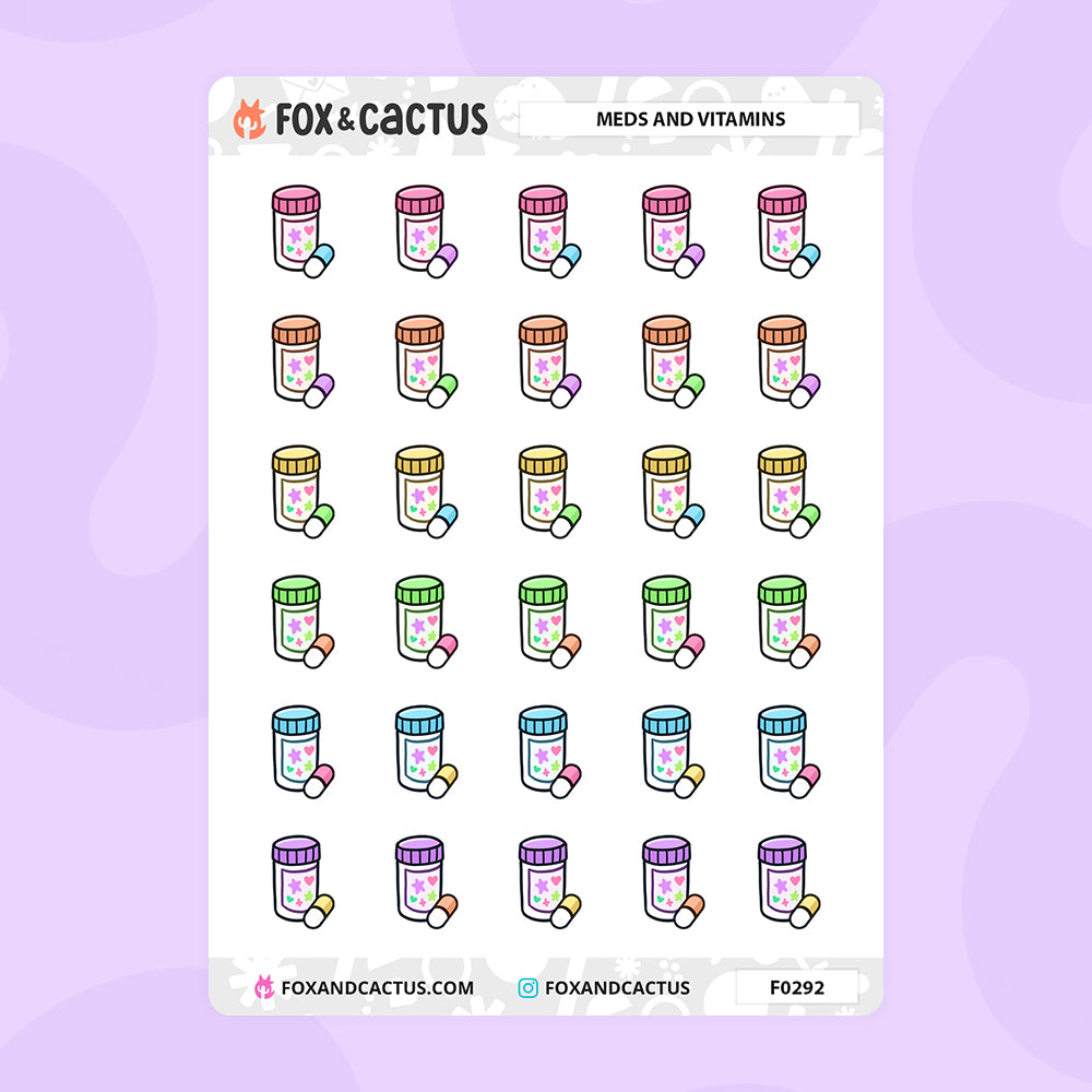 Meds and Vitamins Stickers